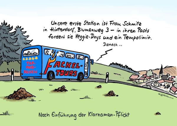 Die Karikatur trägt den Titel 