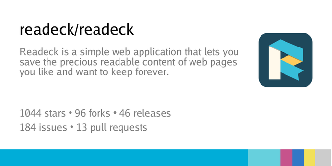 Readeck is a simple web application that lets you save the precious readable content of web pages you like and want to keep forever.